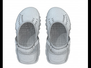 Echo Clog Sandals Shoes Modello 3D