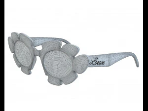 Flower sunglasses 3D Model