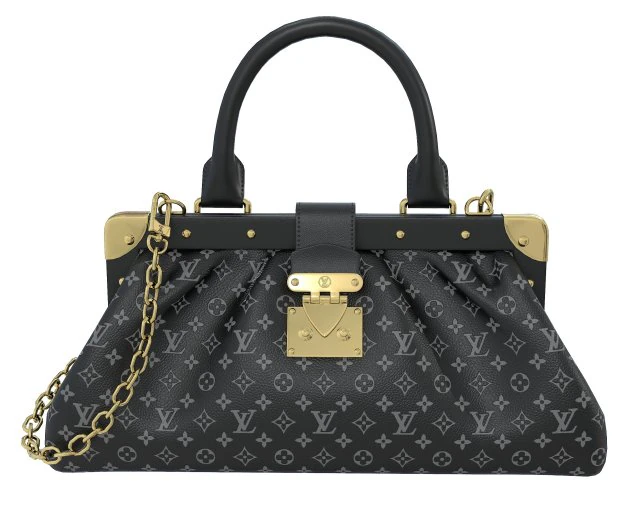 Monogram Clutch Black 3D Model .c4d .max .obj .3ds .fbx .stl .blend 