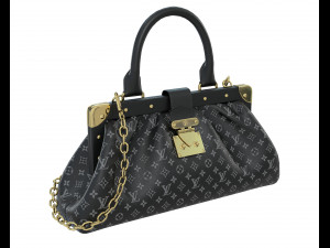 Monogram Clutch Black Modello 3D
