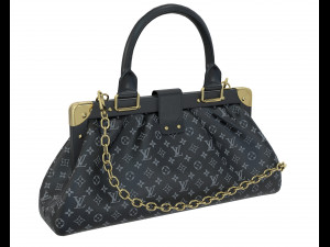 Monogram Clutch Black Modello 3D