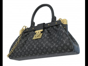 Monogram Clutch Black Modello 3D