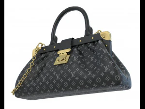 Monogram Clutch Black 3D Model