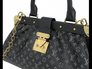 Monogram Clutch Black Modello 3D