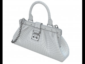 Monogram Clutch Black Modello 3D