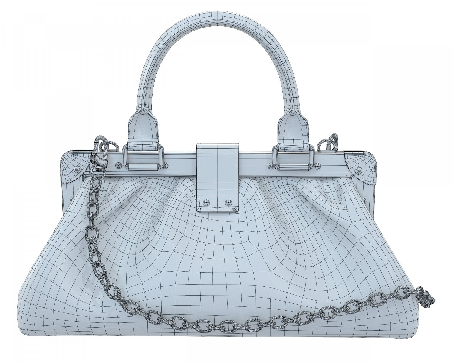 3D model Louis Vuitton Bag Onthego Giant Monogram Gold White VR