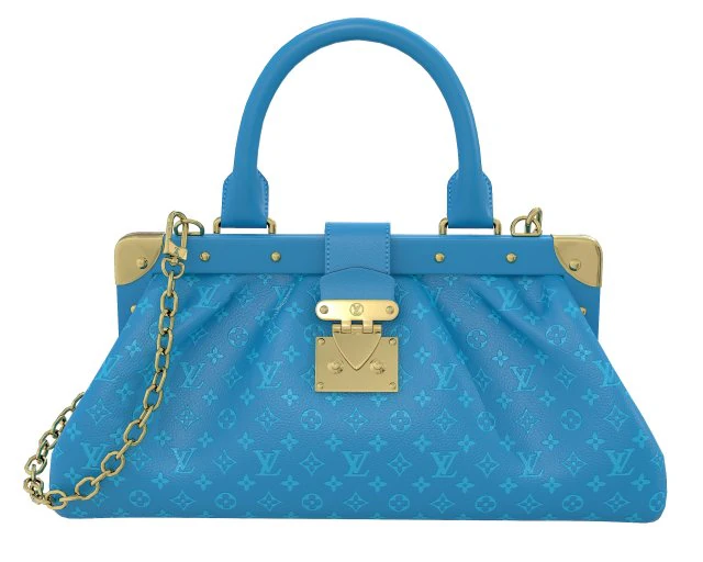 Monogram Clutch Blue 3D Model .c4d .max .obj .3ds .fbx .stl .blend 