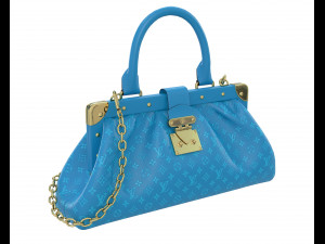 Monogram Clutch Blue 3D Модель