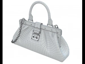 Monogram Clutch Blue 3D Model