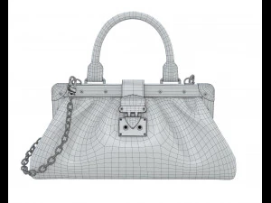 Monogram Clutch Blue 3D Model
