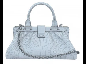 Monogram Clutch Blue 3D Model