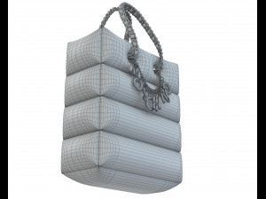 Lettering Charm Inflatable Shopper Bag Modèle 3D