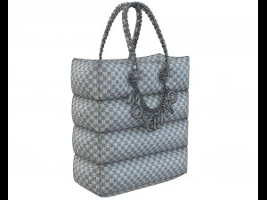 Lettering Charm Inflatable Shopper Bag 3D Model