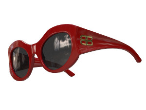 Balenciaga Hourglass Round Sunglasses 3Dモデル
