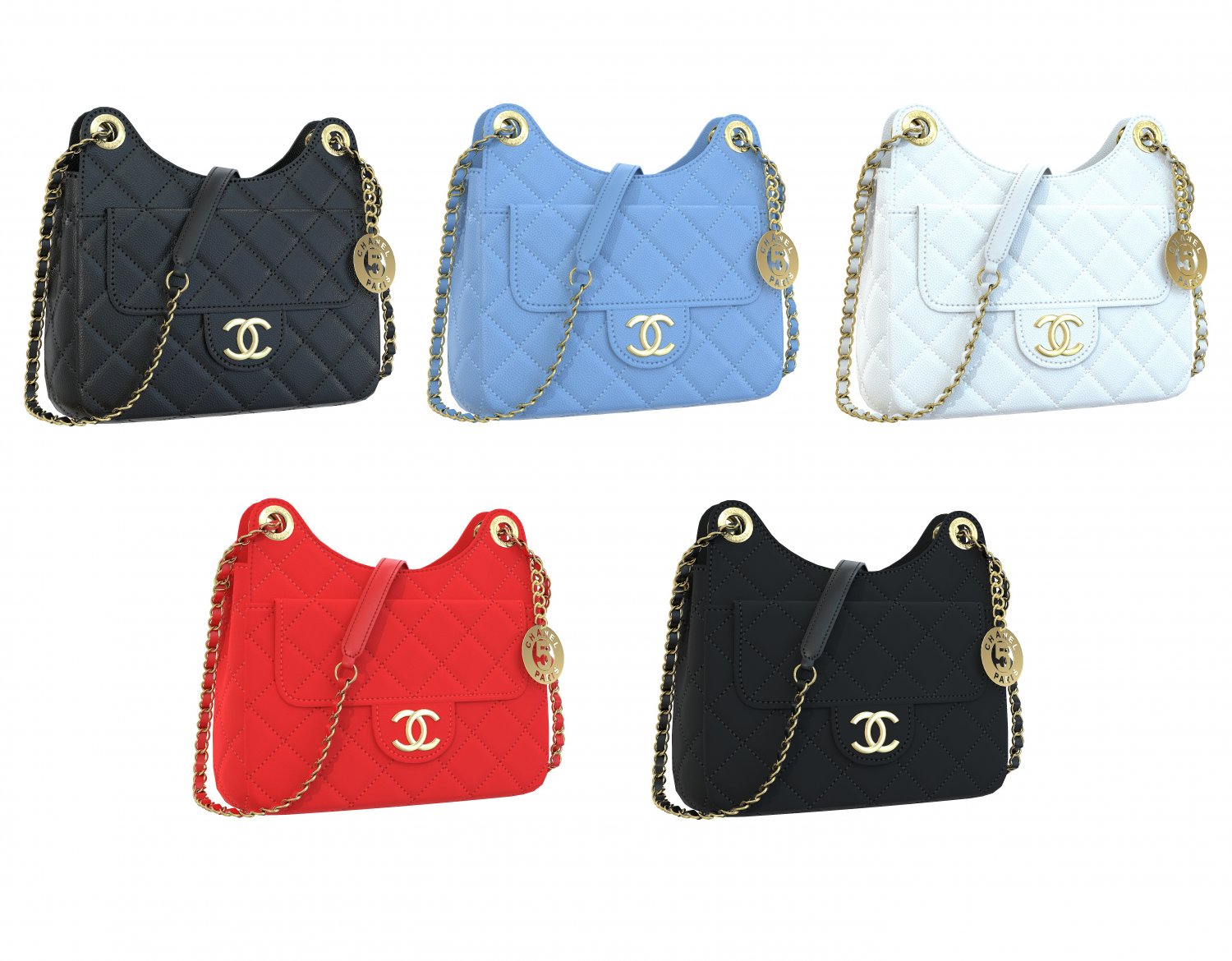 Chanel Small Hobo Bag 3D Model in Clothing 3DExport
