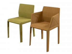 Linge Roset - Facett Dining Armchair and Chair 3D-Modell