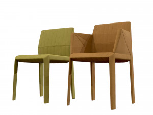 Linge Roset - Facett Dining Armchair and Chair 3D-Modell