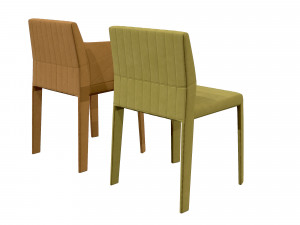Linge Roset - Facett Dining Armchair and Chair 3D-Modell