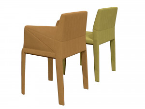 Linge Roset - Facett Dining Armchair and Chair 3D-Modell