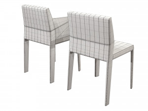 Linge Roset - Facett Dining Armchair and Chair 3D-Modell