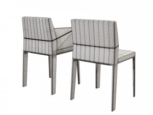 Linge Roset - Facett Dining Armchair and Chair 3D-Modell