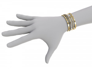Bracelets Jewelry Fashion Set 1 3D Model