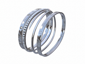 Bracelets Jewelry Fashion Set 1 3D Model