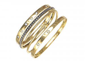 Bracelets Jewelry Fashion Set 1 3D Model