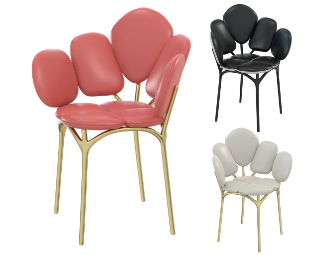 Petal Chair 3D Model .c4d .max .obj .3ds .fbx .stl .blend 