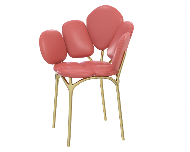Pink top petal chair