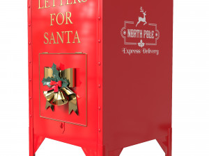 Santa Christmas Mailbox for Letters 3D Model