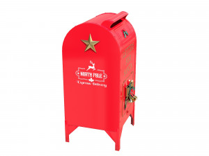 Santa Christmas Mailbox for Letters 3D Model