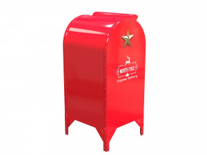 Santa Christmas Mailbox for Letters 3D Model