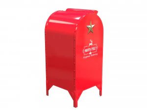 Santa Christmas Mailbox for Letters 3D Model
