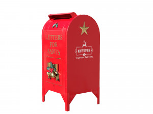 Santa Christmas Mailbox for Letters 3D Model