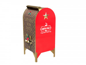 Santa Christmas Mailbox for Letters 3D Model