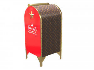 Santa Christmas Mailbox for Letters 3D Model