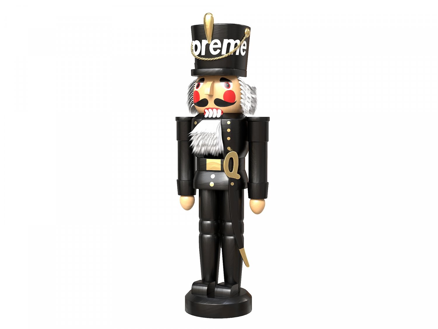 Supreme Nutcracker Wooden Soldier Figures Christmas Toy 3D Model ...