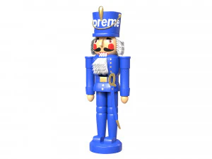 Nutcracker Wooden Soldier Figures Christmas Toy 3D Model