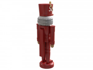Nutcracker Wooden Soldier Figures Christmas Toy 3D Model