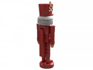 Nutcracker Wooden Soldier Figures Christmas Toy 3D Model