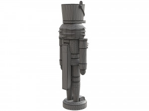 Nutcracker Wooden Soldier Figures Christmas Toy 3D Model