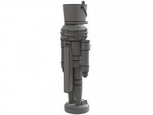 Nutcracker Wooden Soldier Figures Christmas Toy 3D Model