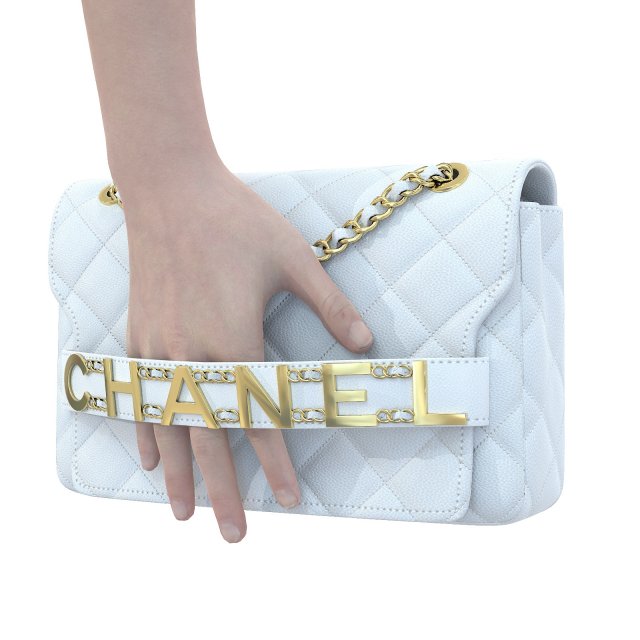 Chanel front cheap logo flap bag