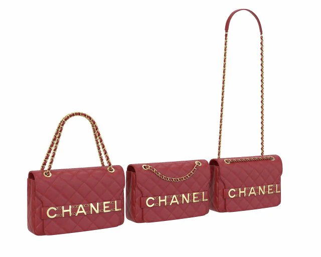 Front Logo Flap Bag Red 3D Model .c4d .max .obj .3ds .fbx .stl .blend