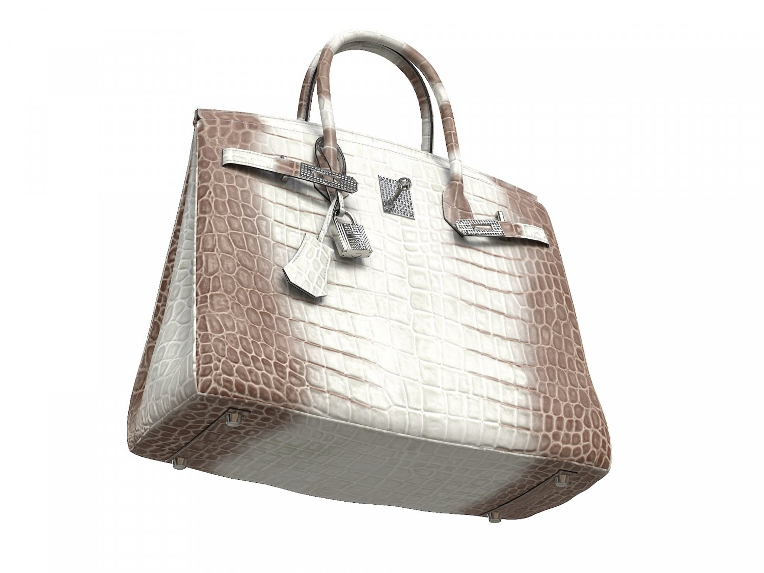 Hermes Birkin Bag Alligator White 3D Model in Clothing 3DExport