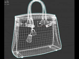 Bag Brown Alligator 3D Model
