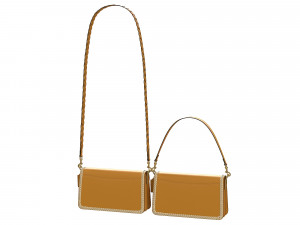 Tabby Ornament Shoulder Bag Yellow 3D 模型