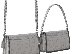 Tabby Ornament Shoulder Bag Yellow 3D 模型