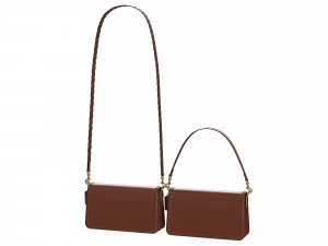 Tabby Ornament Shoulder Bag Brown Modelo 3D